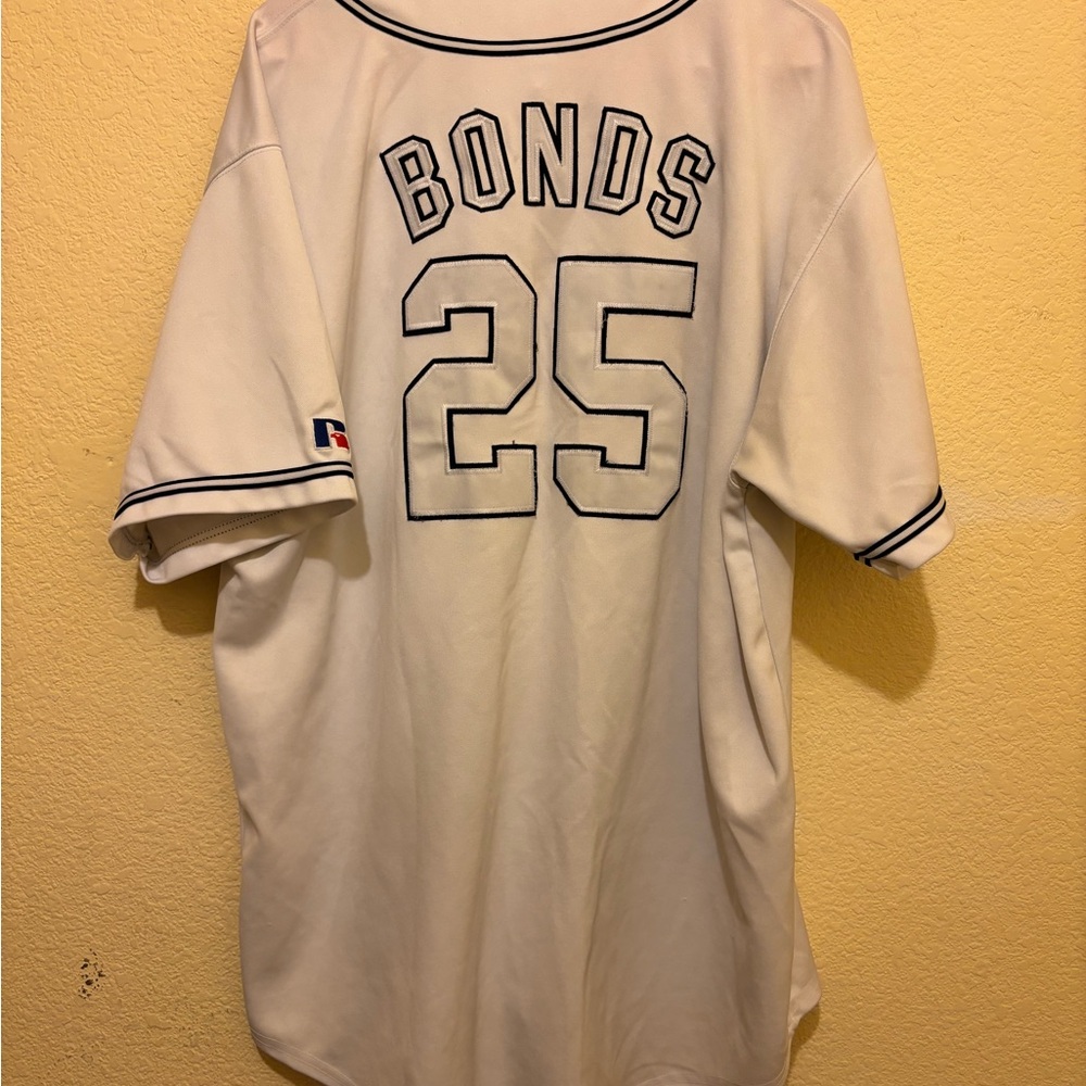 Russell Athletic San Francisco Giants Barry Bonds Whiteout White Jersey Size XXL